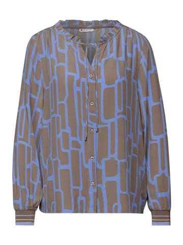Street One Bluse in taupe hellblau - 0001