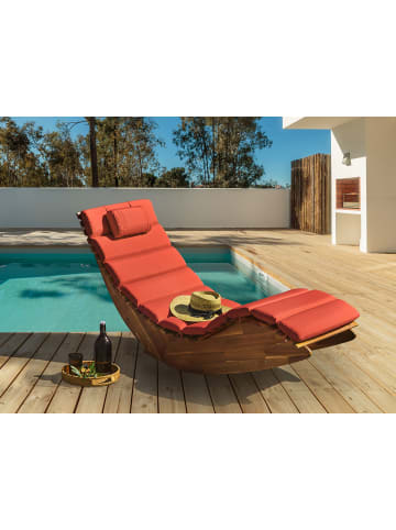 Beliani Auflagen BRESCIA PREMIUM in Rot - (W) 60 x (H) 5 x (L) 180 cm