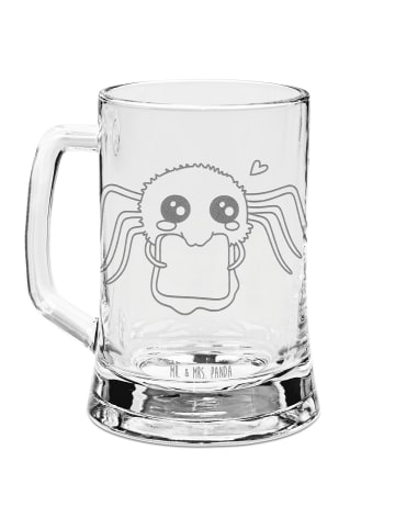 Mr. & Mrs. Panda Gravur Bierkrug Spinne Agathe Sandwich ohne Spruch in Transparent