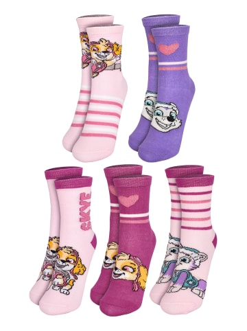 Paw Patrol 5er Pack Paw Patrol Socken Skye Everest Kindersocken Söckchen in rosa/pink