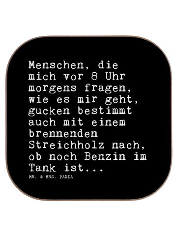 Mr. & Mrs. Panda Getränkeuntersetzer Menschen, die mich vor... m... in Schwarz