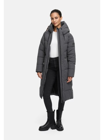 Navahoo Steppmantel Schokokuss XIV in Anthracite