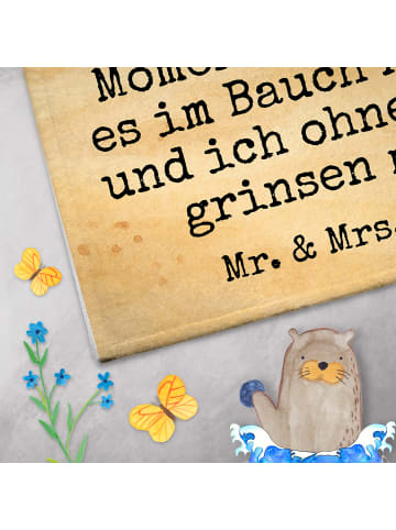 Mr. & Mrs. Panda Handtuch Robbe Liegen Design mit Spruch in Weiß