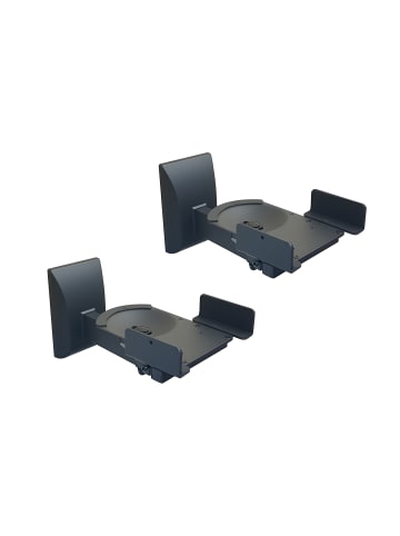 relaxdays 2 x Lautsprecher Wandhalterung in Schwarz