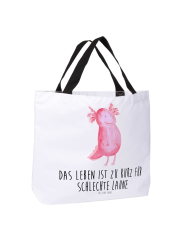 Mr. & Mrs. Panda Tasche Axolotl Glücklich mit Spruch in Weiß