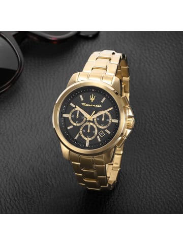 Maserati Chronograph-Armbanduhr Maserati Successo in gold groß (ca. 52x44mm)