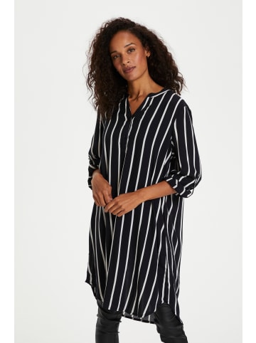 Kaffe Kleid KAmarana Regular fit in Black / Chalk Stripe