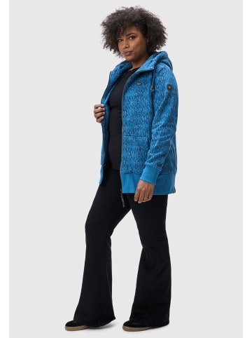 ragwear Sweatjacke Neska Print Zip Plus in Blue