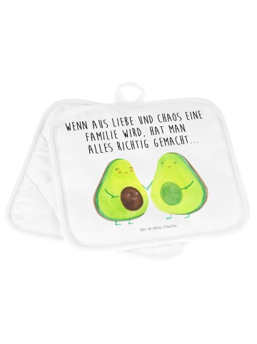Mr. & Mrs. Panda Topflappen Avocado Pärchen mit Spruch in Weiß