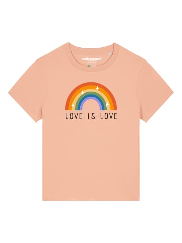 wat? Apparel T-Shirt Love is Love in Fraiche Peche