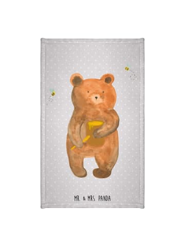 Mr. & Mrs. Panda Handtuch Bär Honig ohne Spruch in Grau Pastell