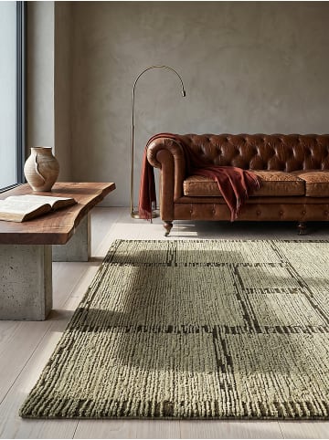 Teppich Wolle für Fußbodenheizung GANNEL modern Wohnzimmer in Salbeigrün
