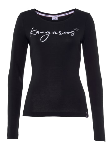 Kangaroos Longsleeve in schwarz