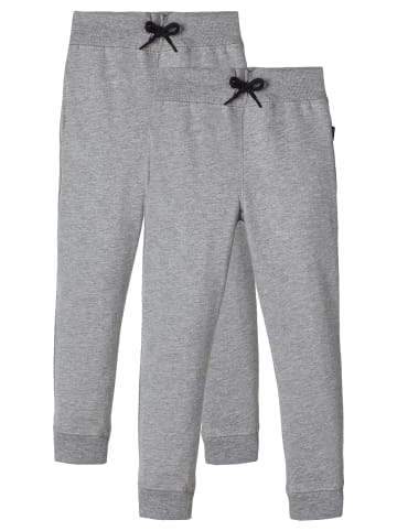 name it 2-er Set Basic Jogginghose Sweatpants Gefüttert NKMSWEAT in Grau-2