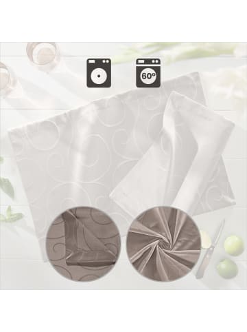 Erwin Müller Jacquard, Baumwollmischung Tischset 2er-Pack Oberhausen in taupe