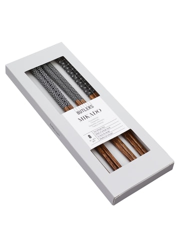 Butlers Essstäbchen MIKADO 4er-Set in Braun