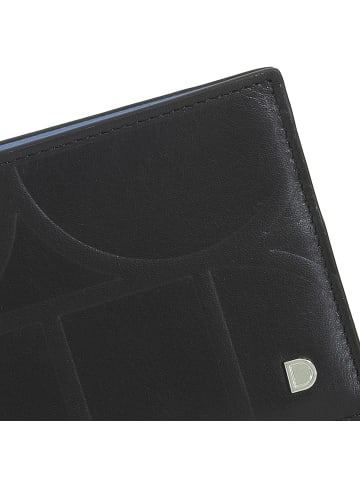 DuDu Up! Geldbörse RFID Schutz Leder 11 cm in black-pastel blue