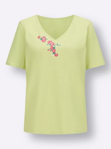 Sieh an! V-Shirt in pistazie-pink