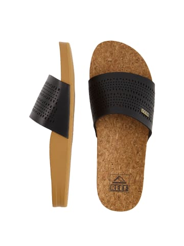 Reef Slipper Cushion Scout Perf in Black/Tan