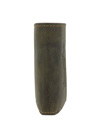 Greenburry Vintage Geldbörse Leder 12 cm in olive