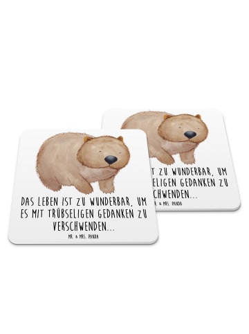 Mr. & Mrs. Panda Untersetzer Set Wombat mit Spruch in Weiß