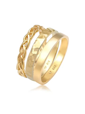 Elli Ring 925 Sterling Silber Ring Set in Gold