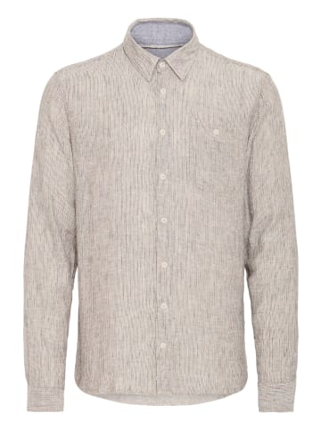 BLEND Langarmhemd BHBOBBY Shirt stripe 20717860 modisches Langarmhemd in Leinenmix-Qualität in Braun