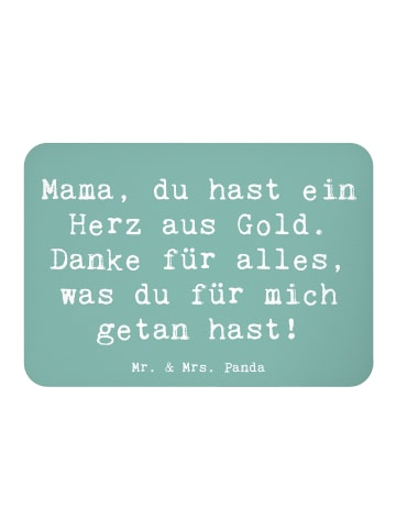 Mr. & Mrs. Panda Magnet Spruch Mama Herz Gold mit Spruch in Meeresbrise