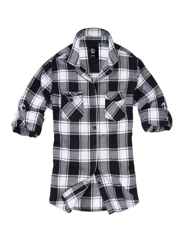 Brandit Flanell-Hemden in white/black