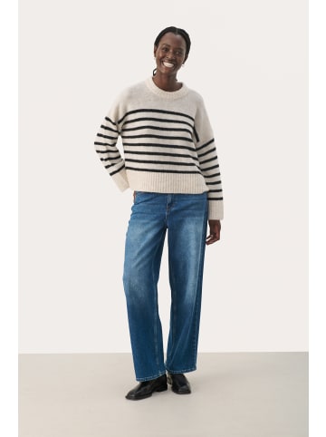 PART TWO Strickpullover LulyaPW Gerade Passform in Black Stripe