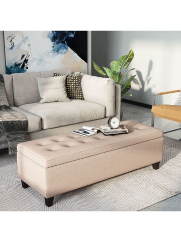 HOMCOM Sitzbank-125L x 49B x 41,5H cm-Beige