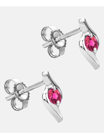 Diamant L'éternel Ohrringe aus 375 Weißgold mit Rubin