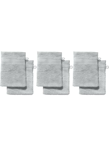 REDBEST Frottier Waschhandschuh 6er-Pack Chicago in silber