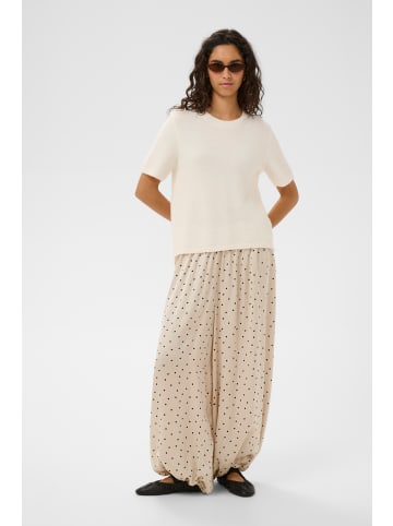 Soaked in Luxury Casual Hose SLClero Loose fit in Oatmeal w Black Dots