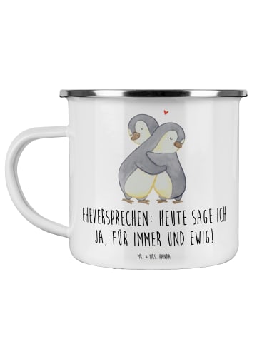 Mr. & Mrs. Panda Kaffeetasse Eheversprechen für immer mit Spruch in Weiß