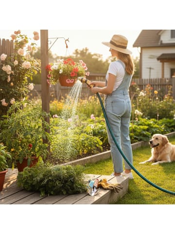 relaxdays Gartenschlauch in Grün - 70 m