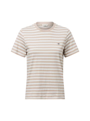 Gant T-Shirt in melange weiß - 0001