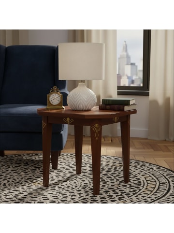 relaxdays Tischlampe "Chevron" in Weiß - (H)42 x Ø 30 cm