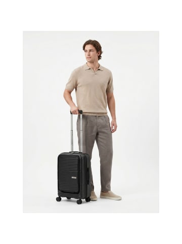 Redolz Essentials 17 2.0 4 Rollen Kabinentrolley 55 cm Laptopfach mit Dehnfalte black