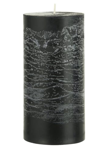 IB Laursen Rustikale Stumpenkerze in schwarz