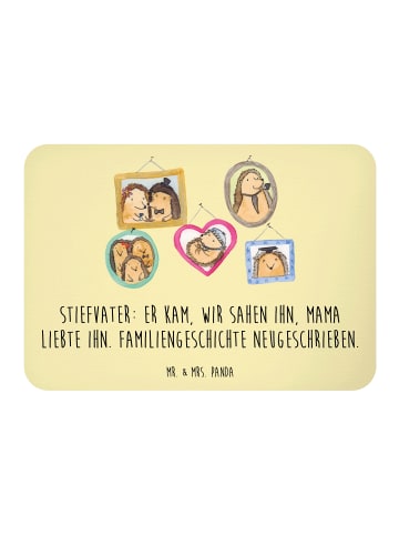 Mr. & Mrs. Panda Magnet Stiefvater Liebe mit Spruch in Gelb Pastell