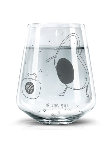 Mr. & Mrs. Panda Trinkglas Avocado Tanzen ohne Spruch in Transparent