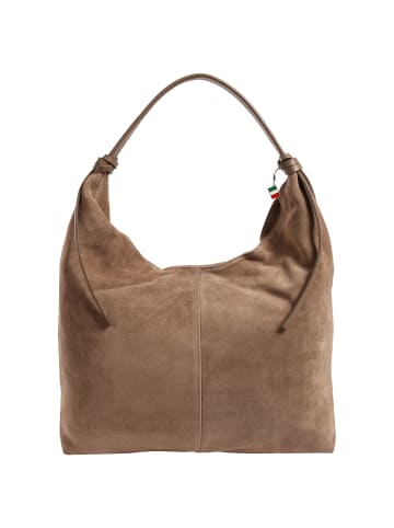 Florence Florence Schultertasche Leder dunkelbeige, taupe ca. 43cm