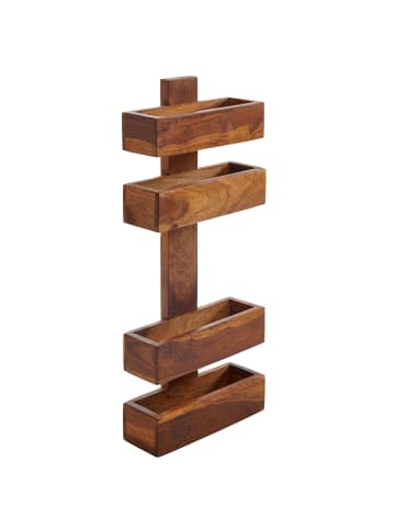 KADIMA DESIGN Zeitungsständer MUMBAI Massivholz 2 Ablagefächer in Massivholz