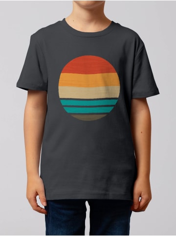 wat? Apparel T-Shirt Retro Sunset Ocean in Grau