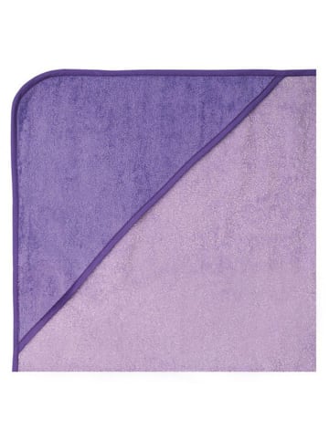 Wörner Kapuzenbadetuch 80 x 80 cm - Uni Flieder Violett in lila