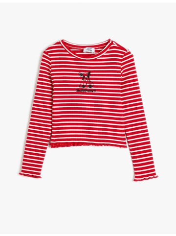 KOTON T-shirt in Rot Gestreift