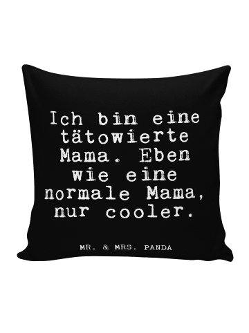 Mr. & Mrs. Panda Kissen Ich bin eine tätowierte... mit Spruch in Schwarz