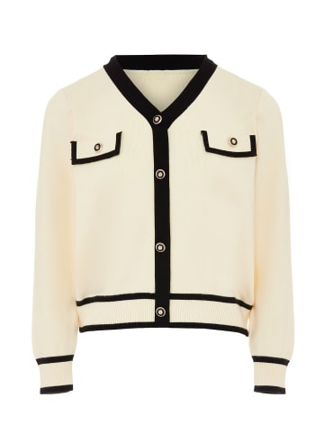 NAEMI Damen Cardigan in Wollweiss