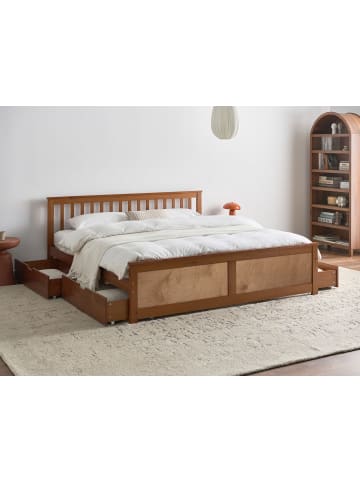 Beliani 7-tlg Doppelbett OLENDON in Braun
